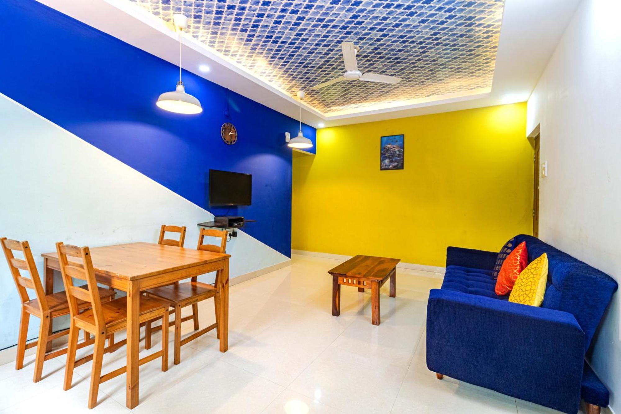 SPARKLING APARTMENT NEAR BEACH POOL & BAR 2bhkX2 Vagator Phòng bức ảnh