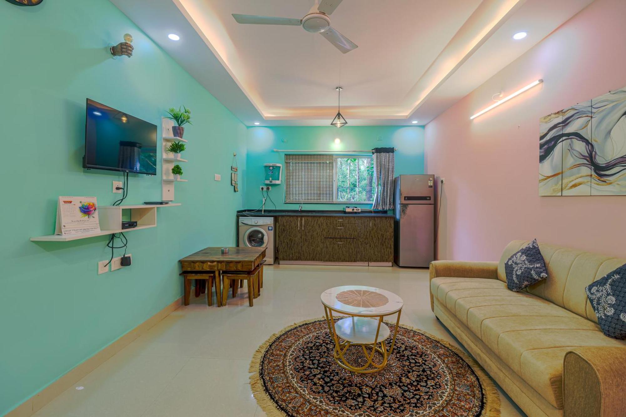 SPARKLING APARTMENT NEAR BEACH POOL & BAR 2bhkX2 Vagator Phòng bức ảnh